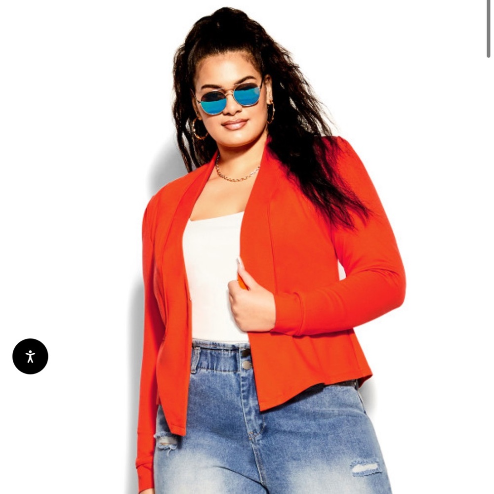 NWT City Chic Piping Praise Jacket - mandarin Size 16